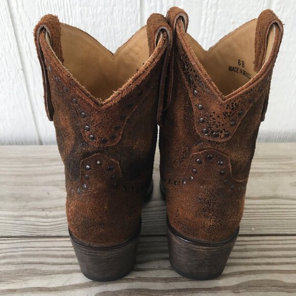 Idyllwind Glazed Roughout Outseam Studs Womens Western Ankle Boots 8 B IDL038-1 - Picture 14 of 14